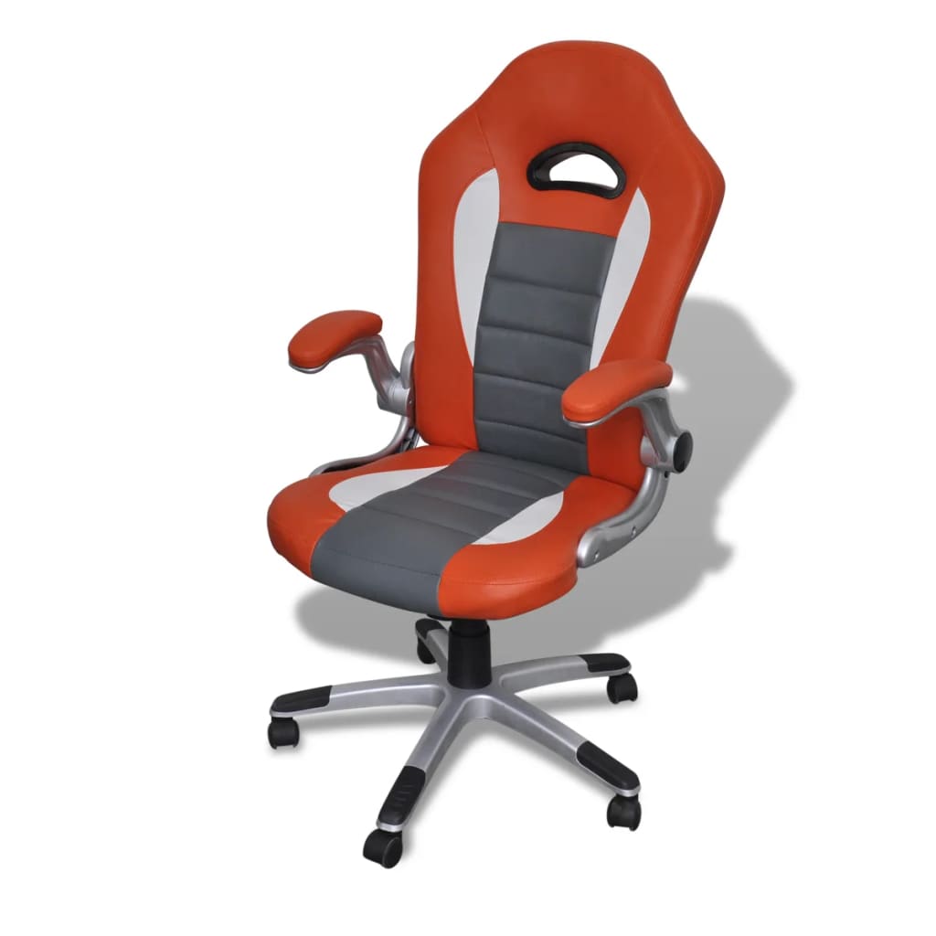 Bürosessel Bürostuhl Drehstuhl Chefsessel Kunstleder Orange