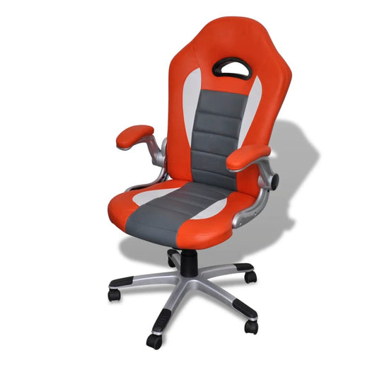 Bürosessel Bürostuhl Drehstuhl Chefsessel Kunstleder Orange