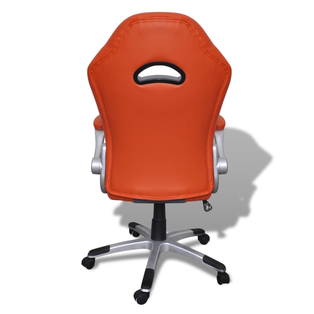 Bürosessel Bürostuhl Drehstuhl Chefsessel Kunstleder Orange