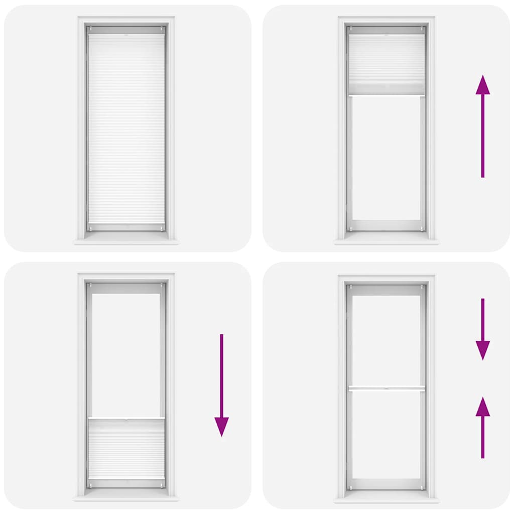 Verdunklungsplissee 90×200 cm Weiß