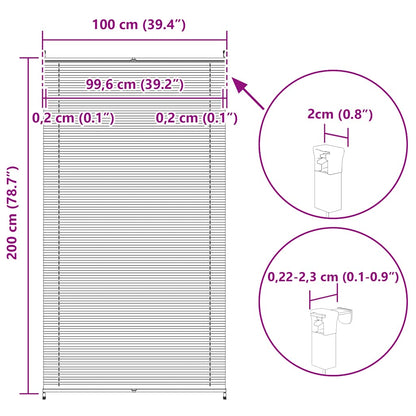 Plissee Faltrollo Rollo Plisseerollo 100x200cm Weiß