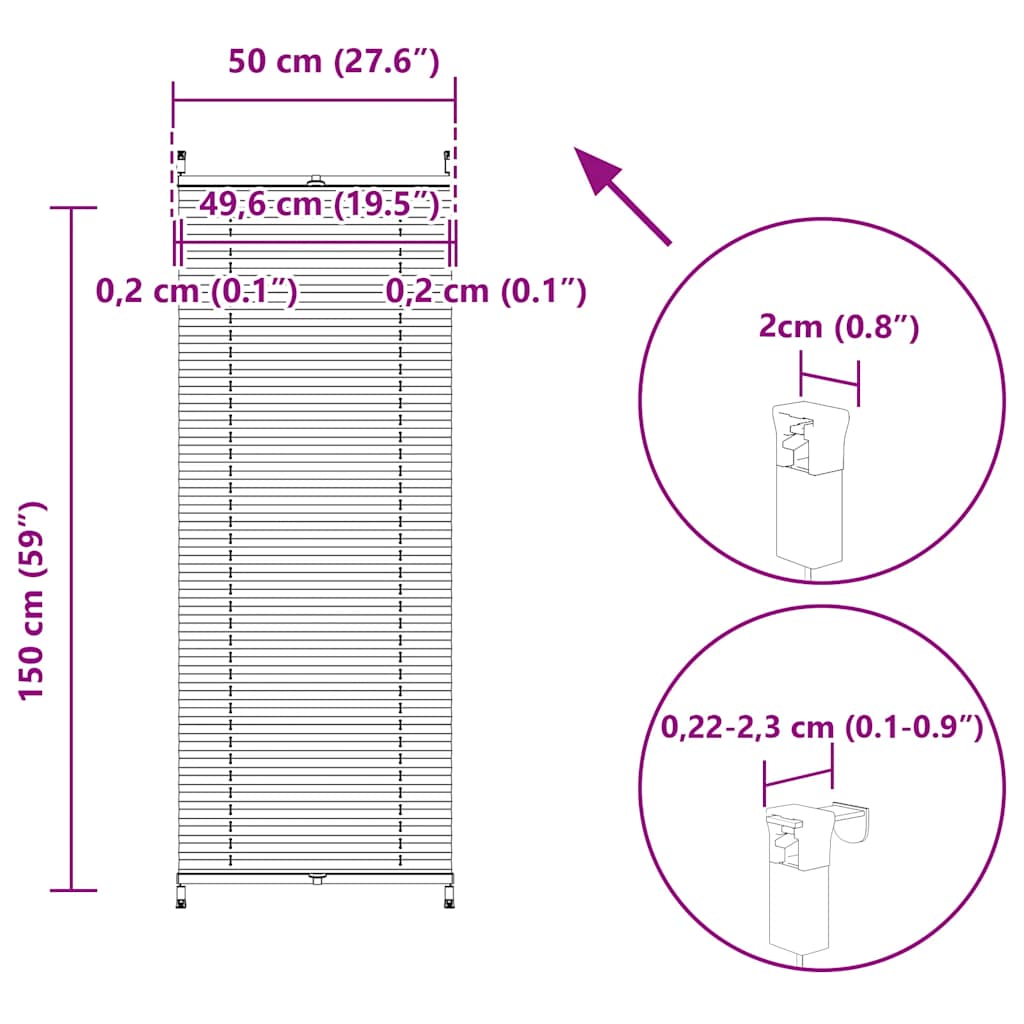 Plissee Rollo Jalousie Plisseerollo 50x150cm Creme