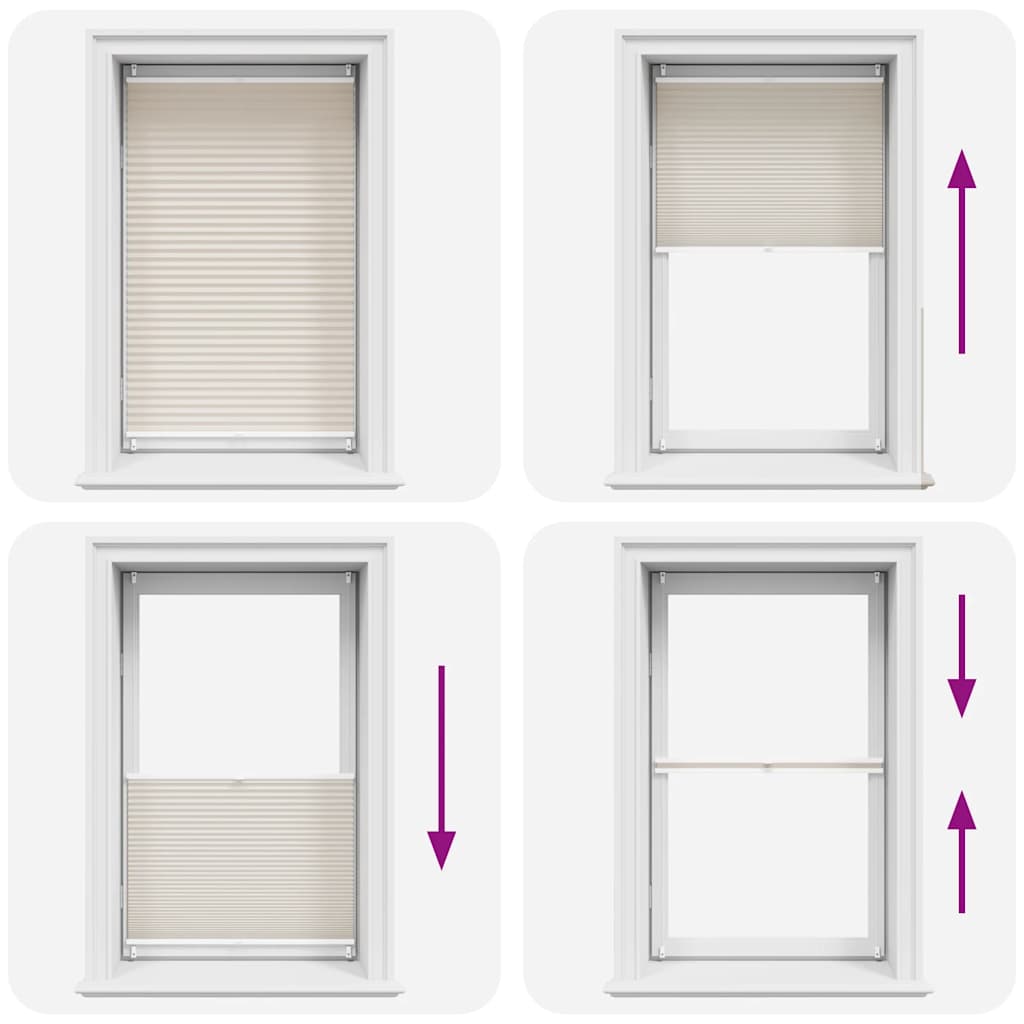Plissee Faltrollo Rollo Plisseerollo 70x125cm Creme
