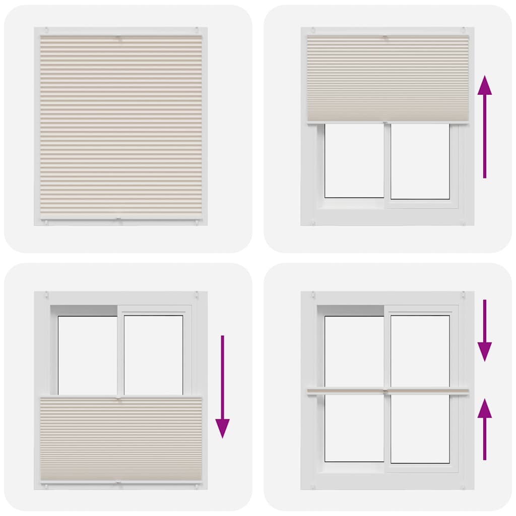 Plissee Faltrollo Rollo Plisseerollo 110x100cm Creme