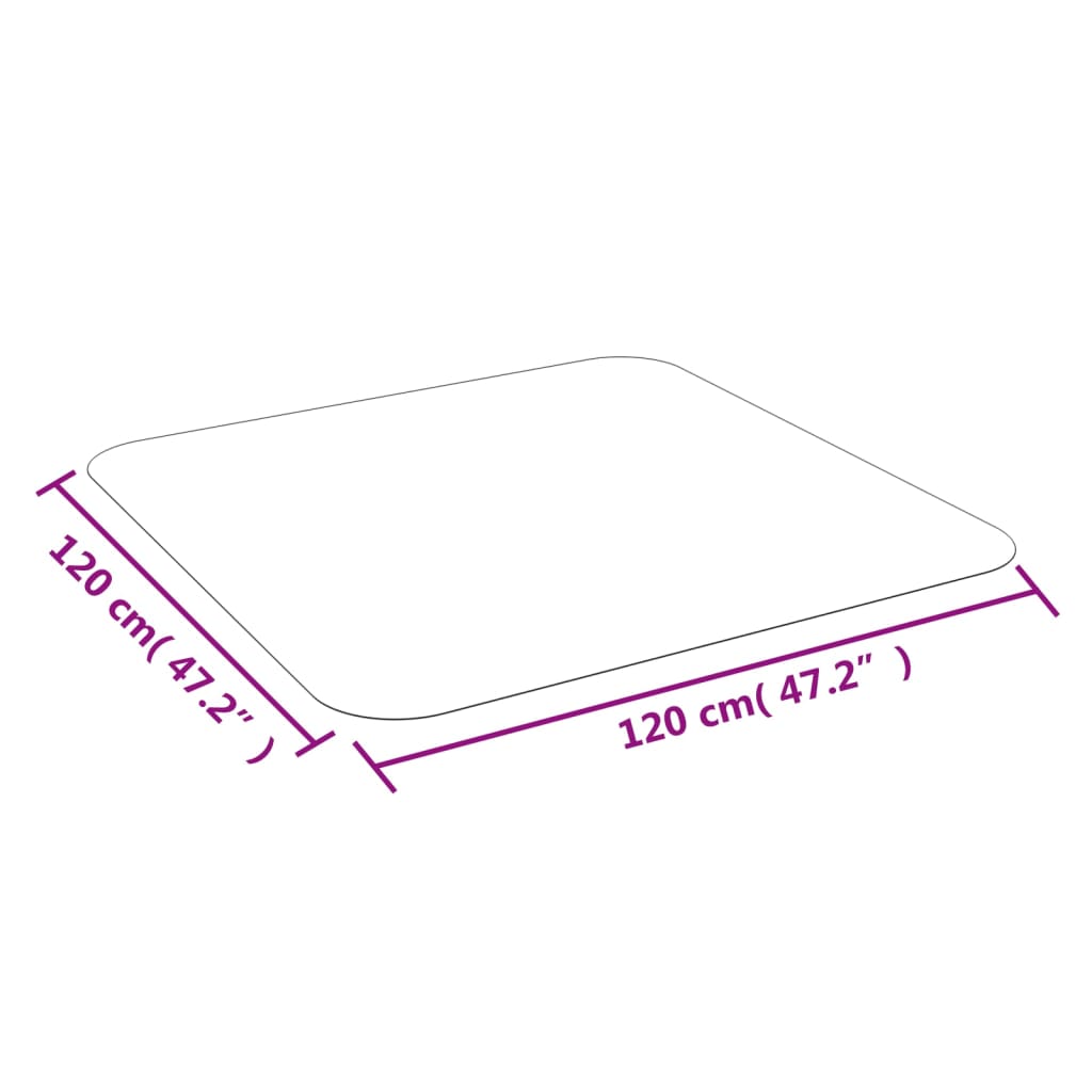 Bodenschutzmatte für Laminat oder Teppich 120x120 cm
