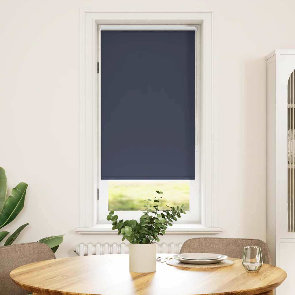 Verdunkelungsrollo 44,4 x 100 cm, Stoffbreite 40 cm, Marineblau