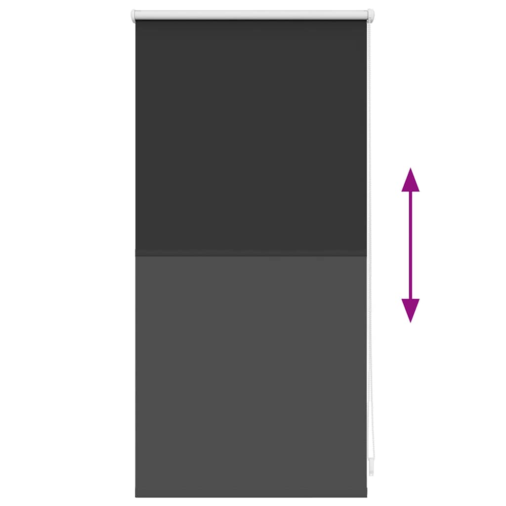 Verdunkelungsrollo 44,4 x 100 cm, Stoffbreite 40 cm, Schwarz