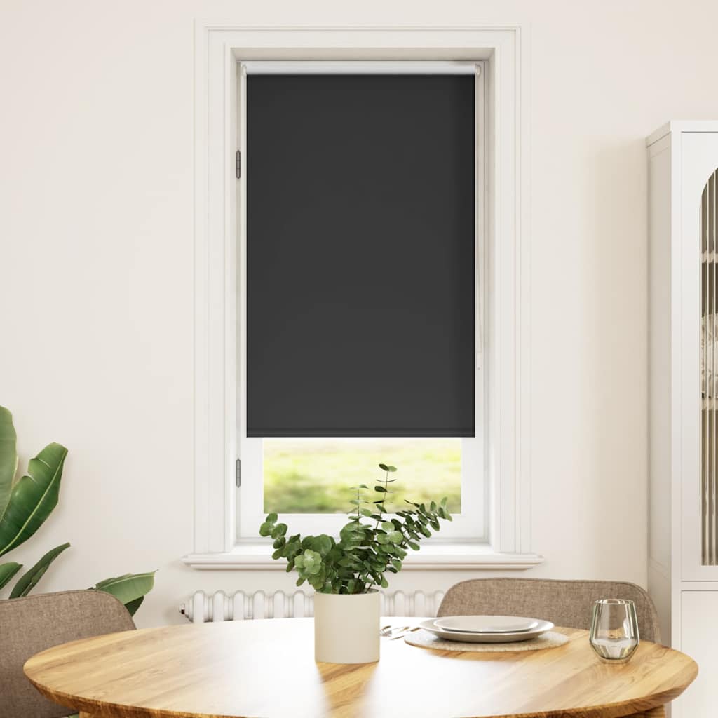 Verdunkelungsrollo 44,4 x 100 cm, Stoffbreite 40 cm, Schwarz