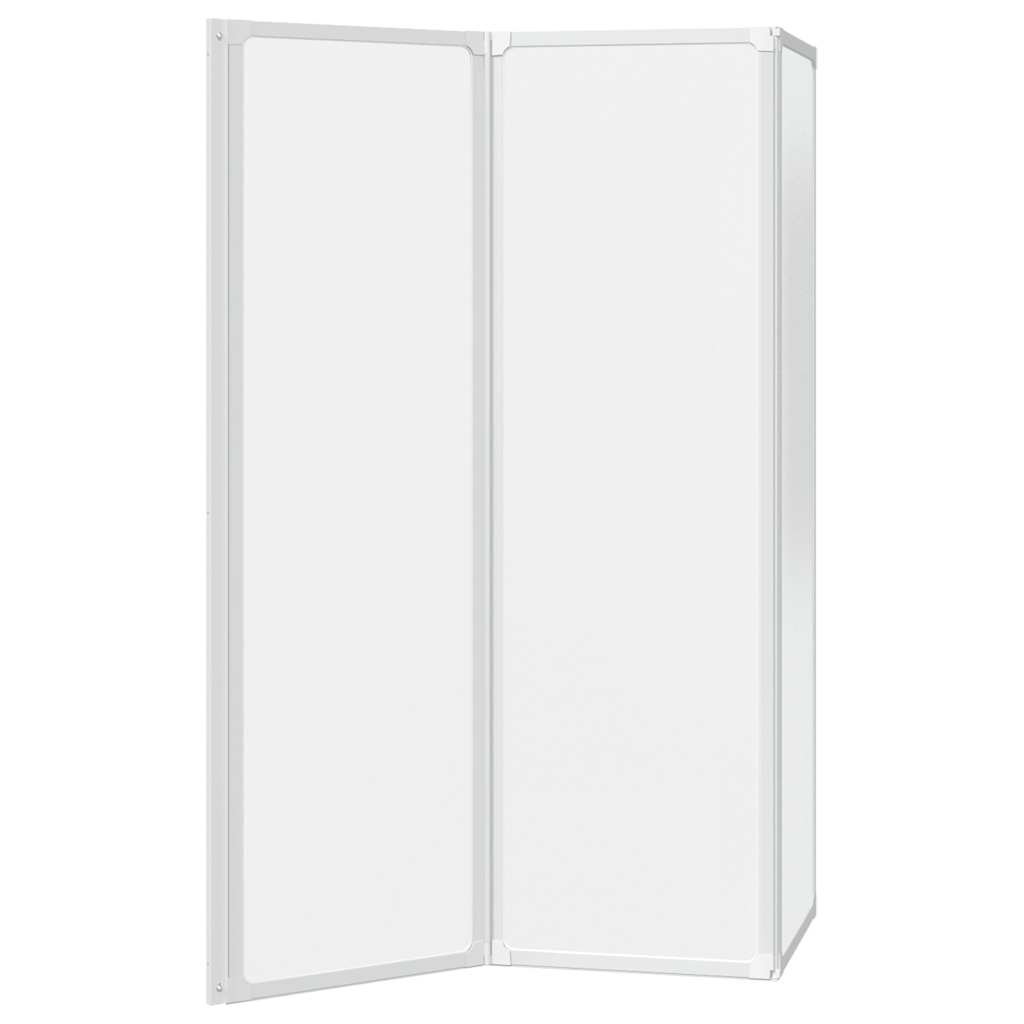 Duschwand 141 x 132 cm 3 Paneele Faltbar