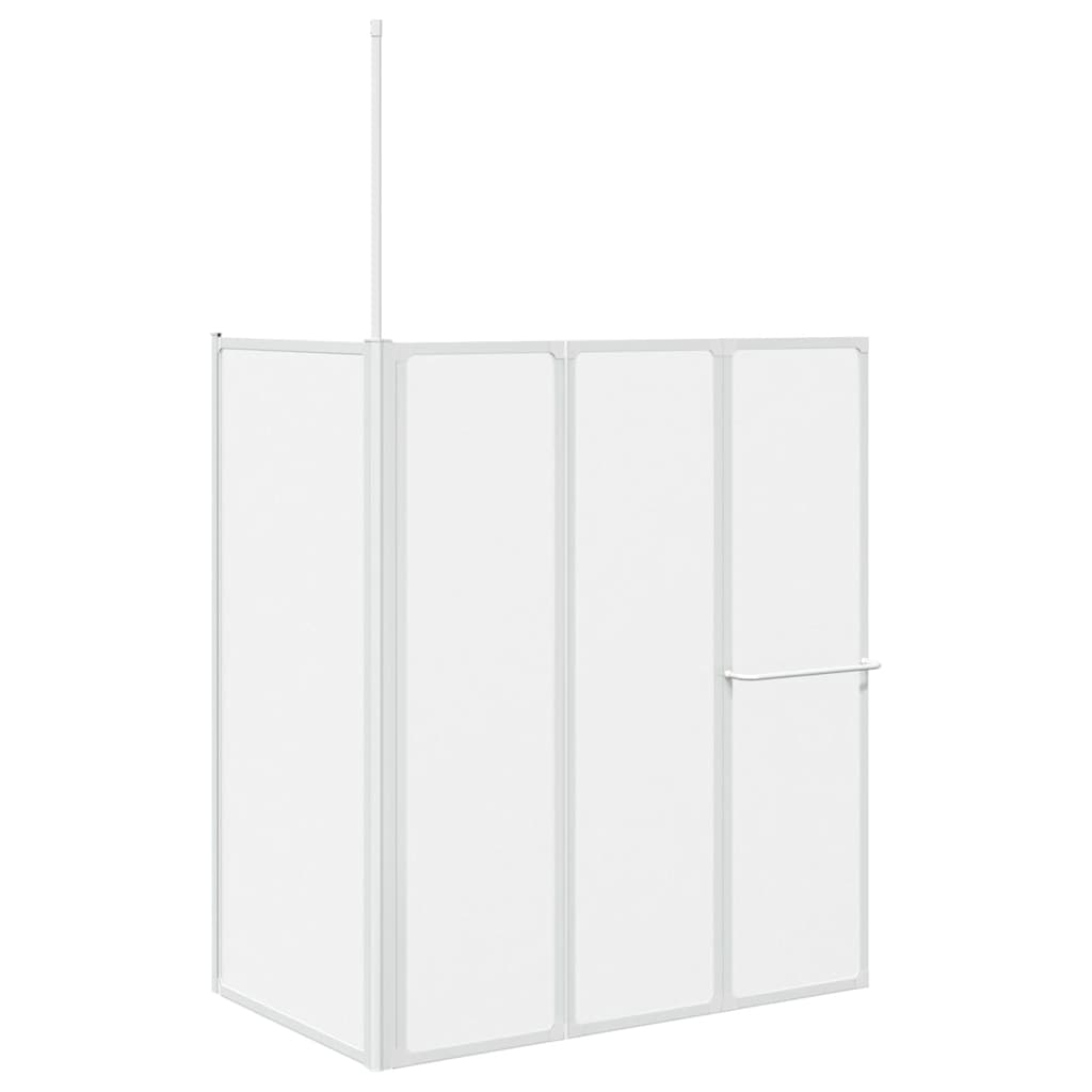Duschwand L-Form 70x120x137 cm 4-teilig Faltbar