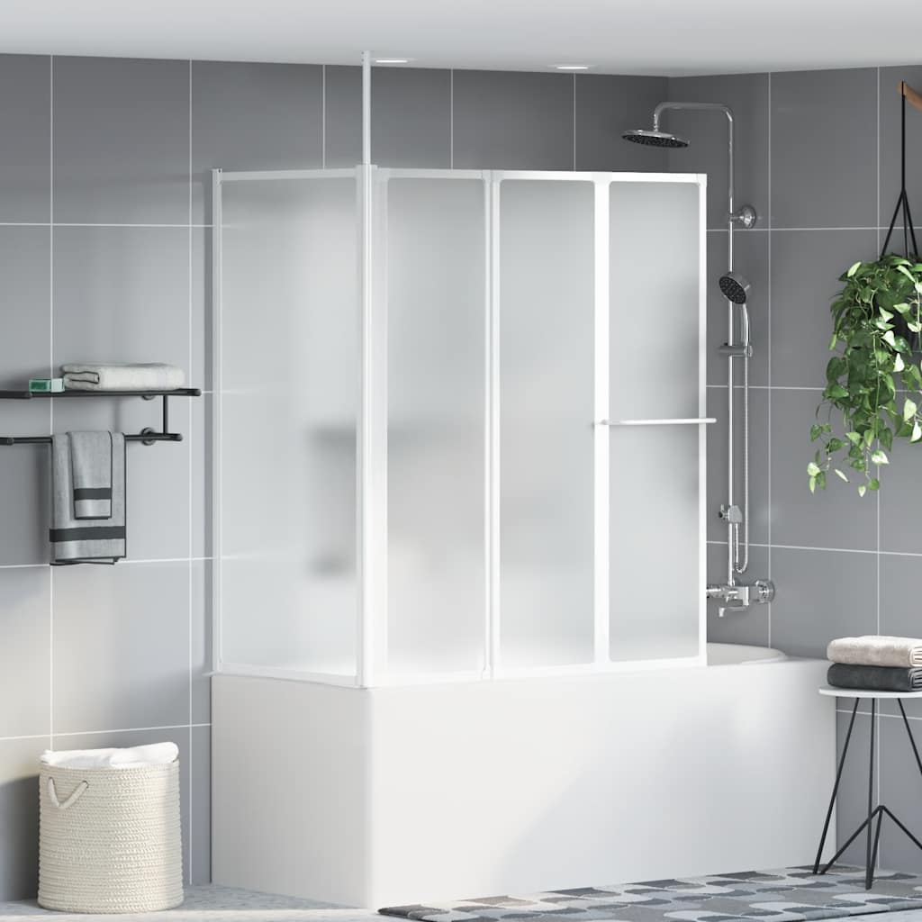 Duschwand L-Form 70x120x137 cm 4-teilig Faltbar