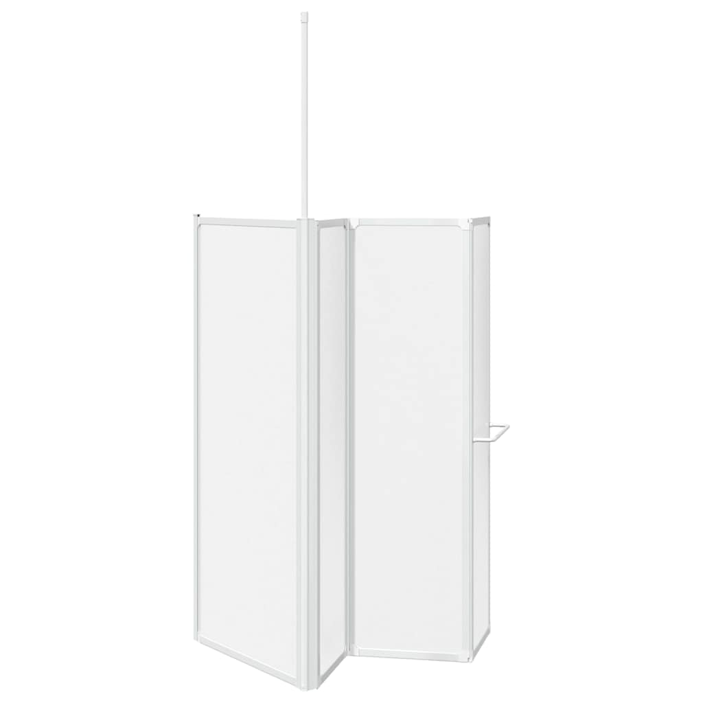 Duschwand L-Form 70x120x137 cm 4-teilig Faltbar
