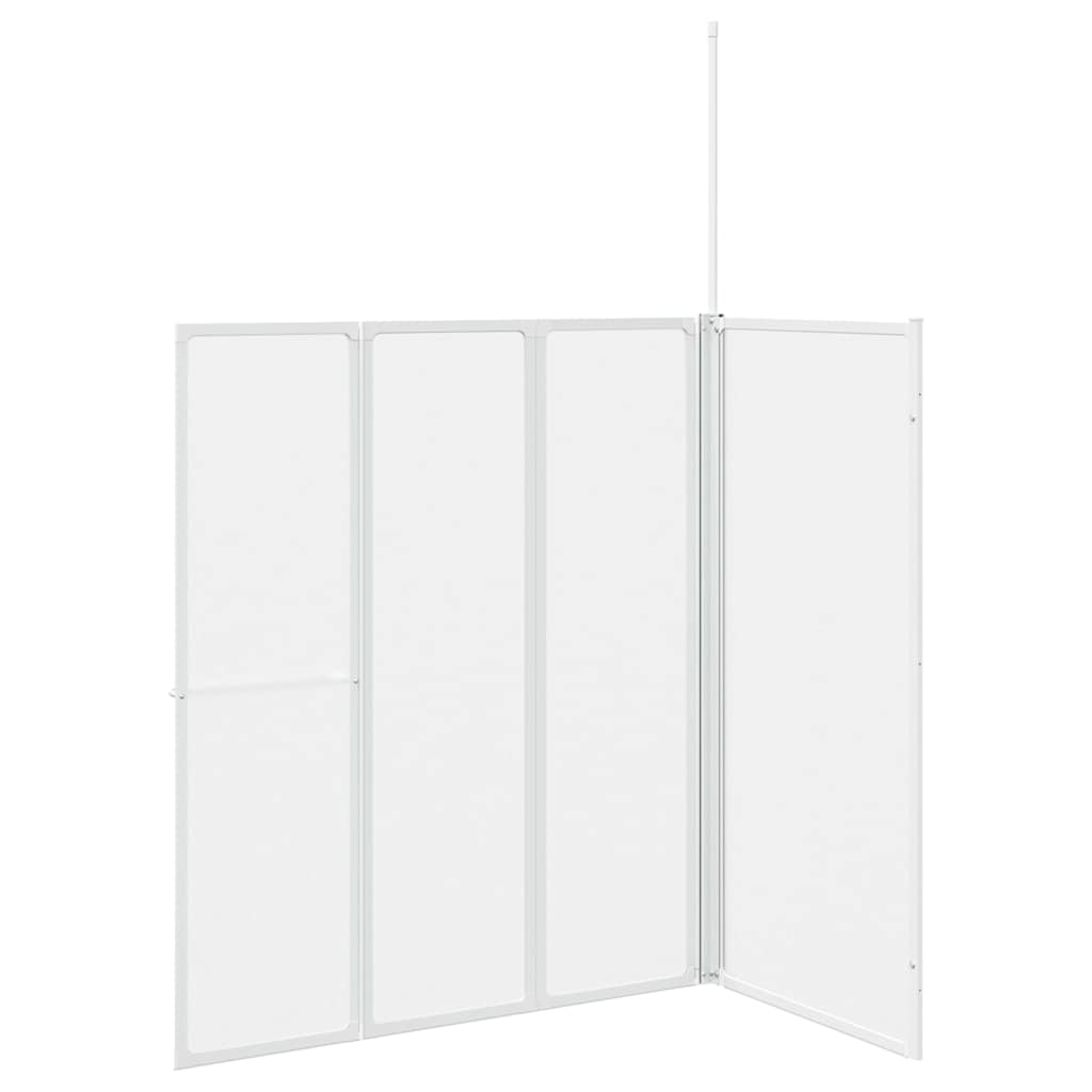 Duschwand L-Form 70x120x137 cm 4-teilig Faltbar