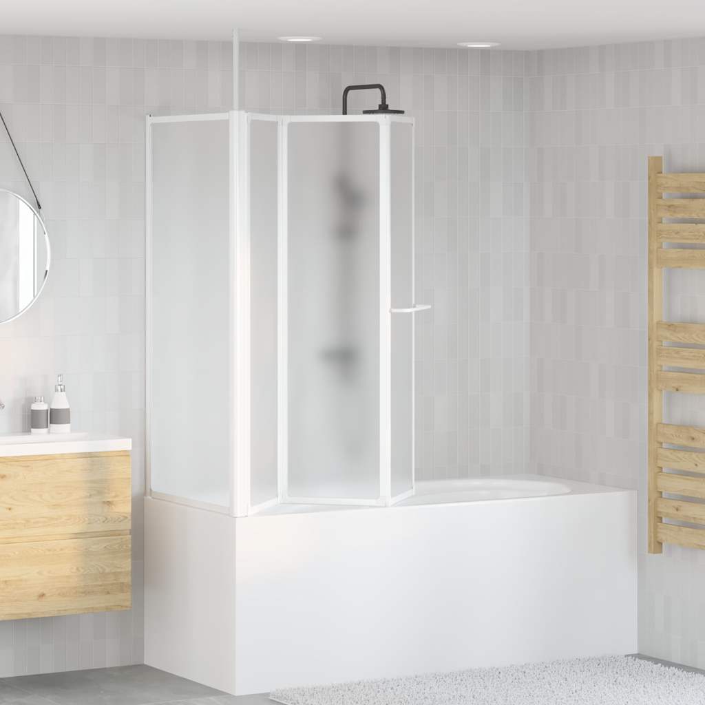 Duschwand L-Form 70x120x137 cm 4-teilig Faltbar