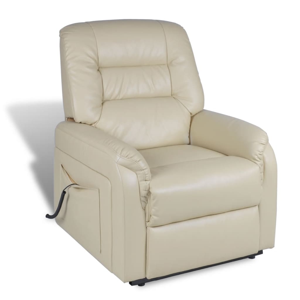 TV-Relaxsessel Beige Kunstleder