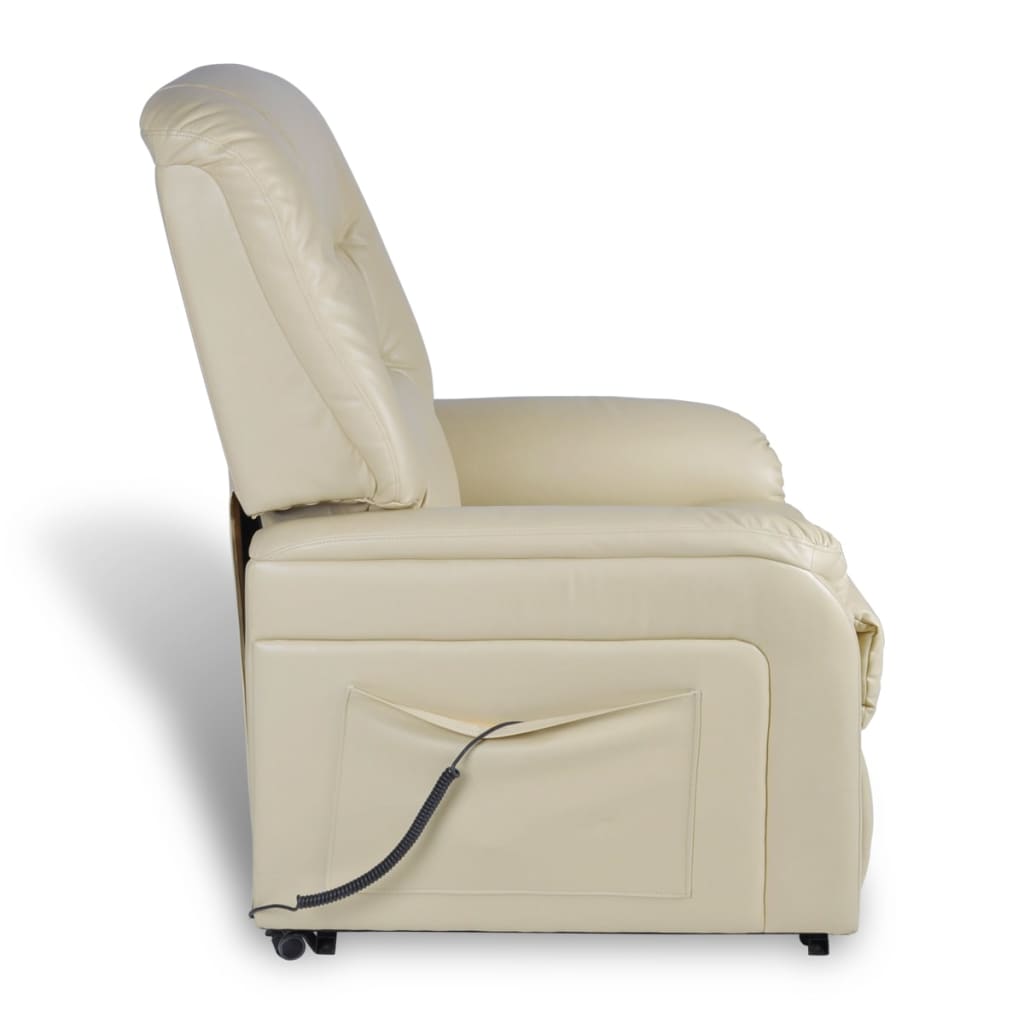 TV-Relaxsessel Beige Kunstleder