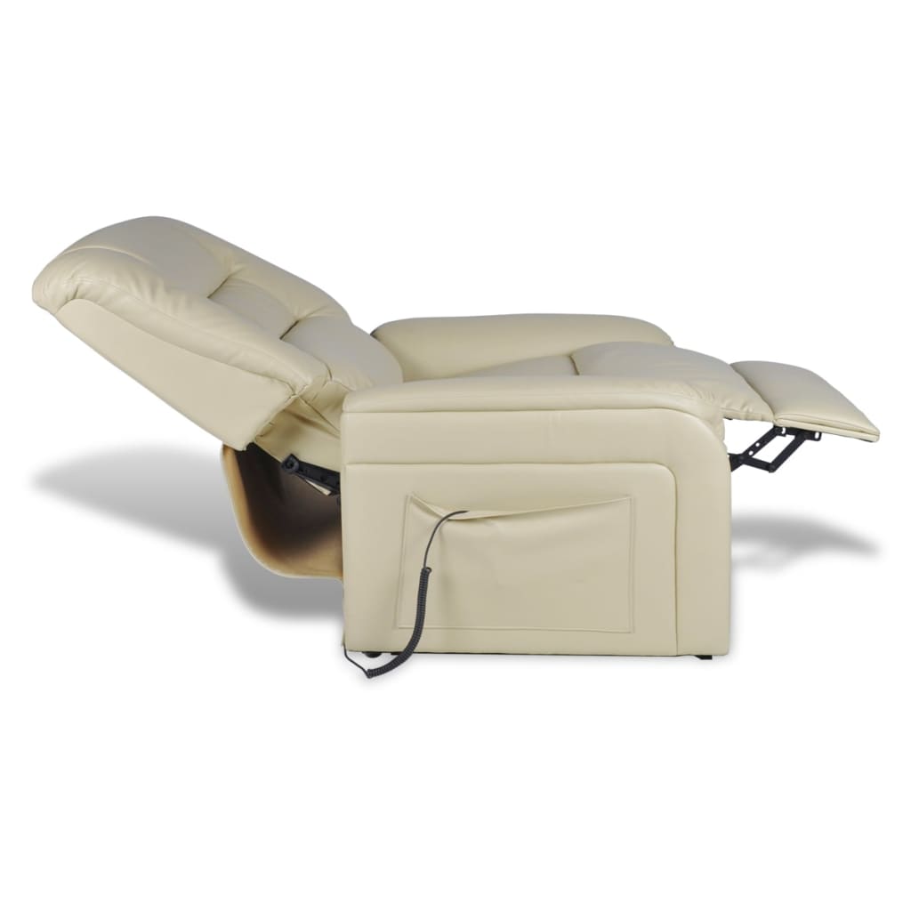 TV-Relaxsessel Beige Kunstleder