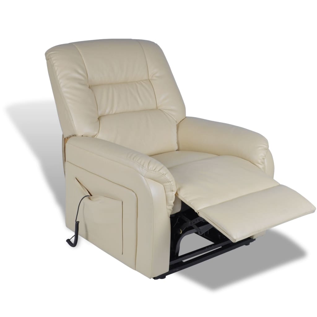 TV-Relaxsessel Beige Kunstleder