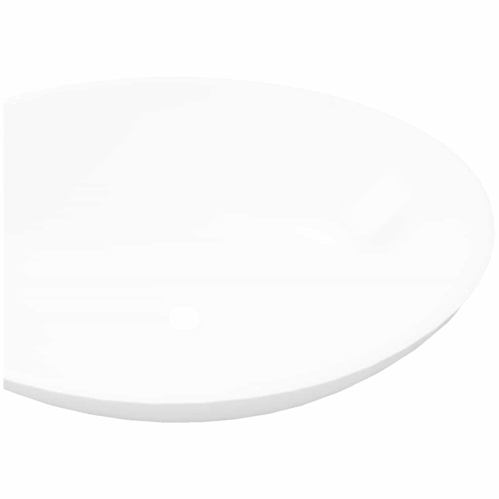 Luxus Keramik Waschbecken Oval Weiß 40 x 33 cm