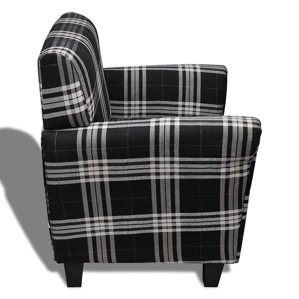 Sessel mit Sitzpolster Schwarz Stoff