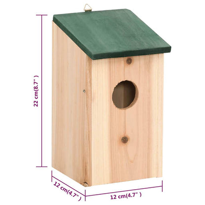 Vogelhäuser 4 Stk. Holz 12x12x22 cm