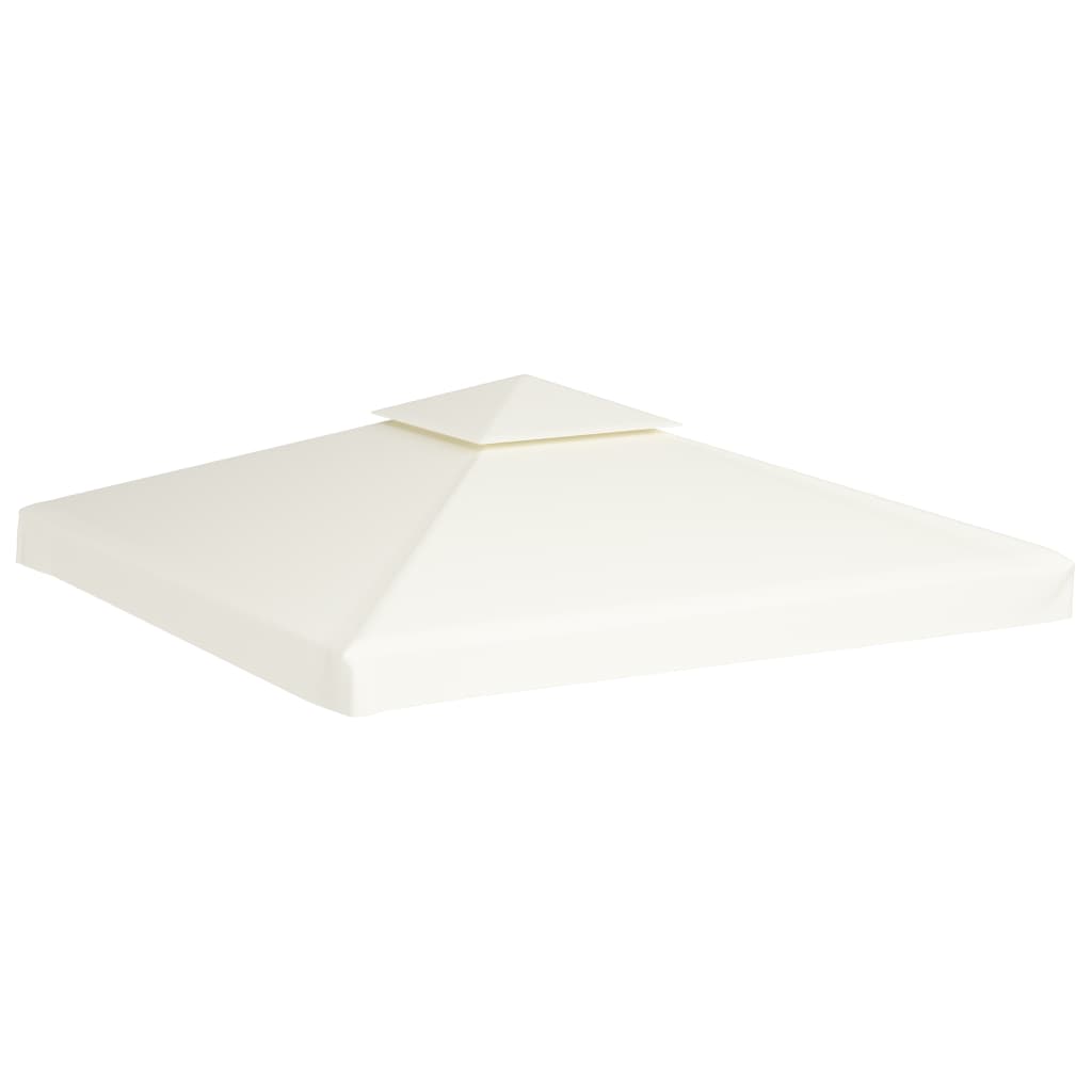 Toit de remplacement pour tonnelle 310 g/m² blanc crème 3x3 m