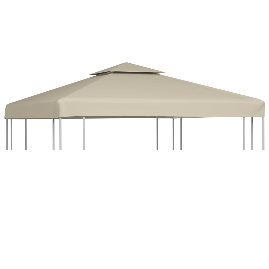 Toit de remplacement pour tonnelle 310 g/m² beige 3x3 m