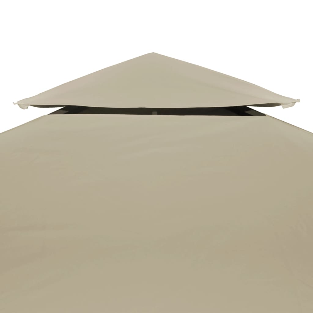 Toit de remplacement pour tonnelle 310 g/m² beige 3x3 m