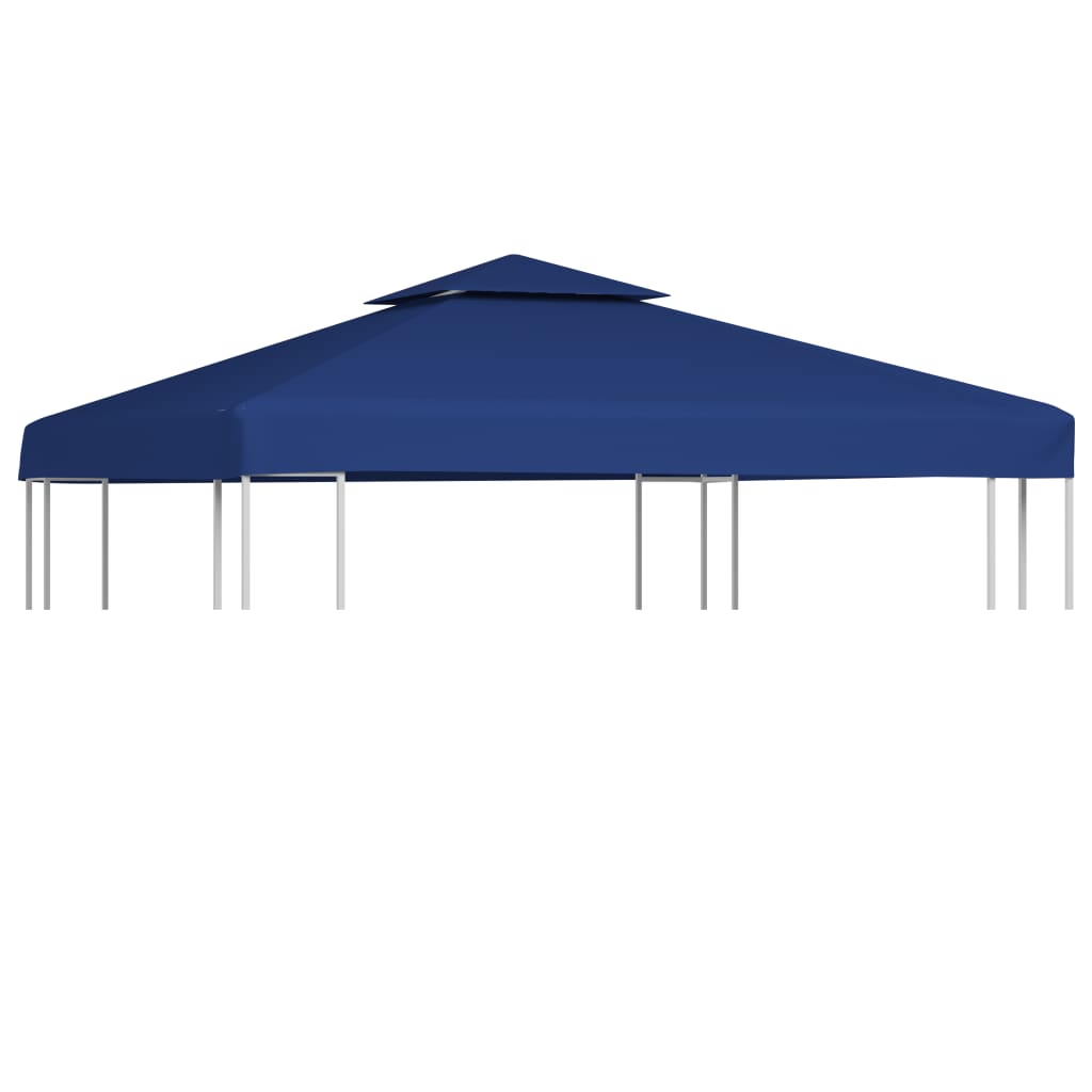 Toit de remplacement pour tonnelle 310 g/m² bleu foncé 3x3 m