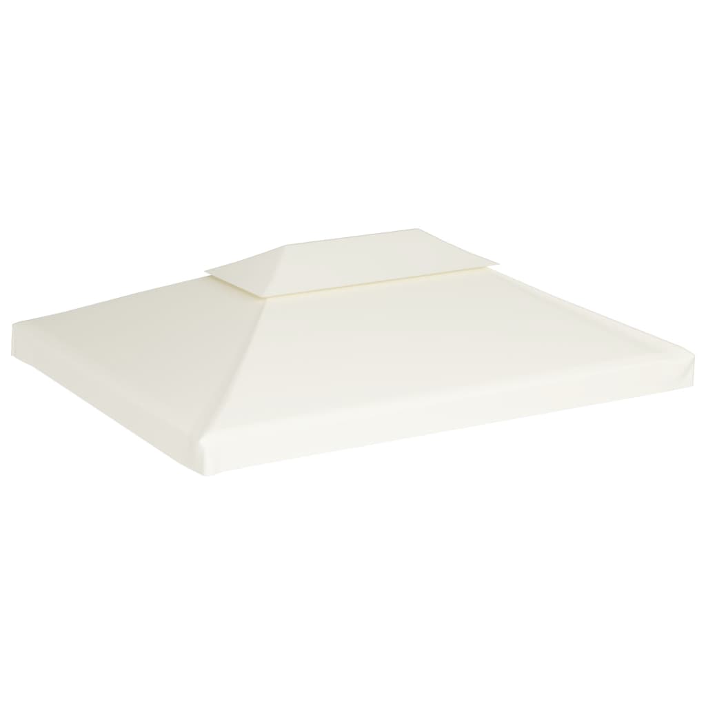 Bâche de remplacement pour toit de pavillon 310 g/m² blanc crème 3x4 m