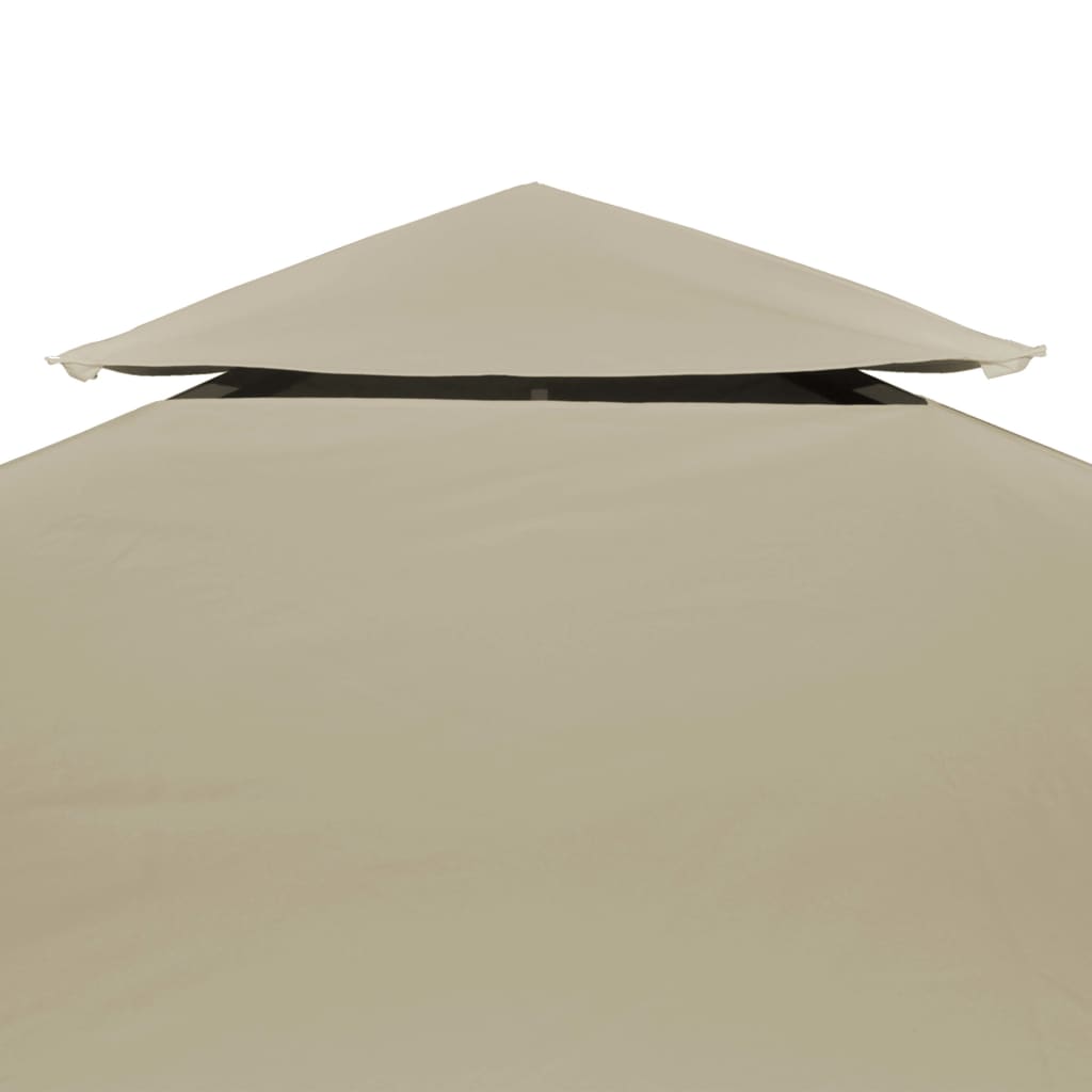 Bâche de remplacement pour toit de pavillon 310 g/m² beige 3×4 m