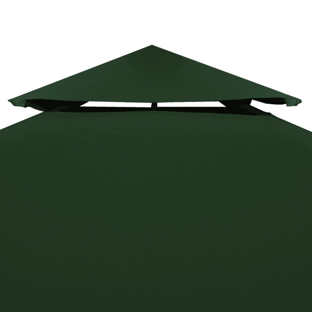 Bâche de remplacement pour toit de pavillon 310 g/m² vert 3x4 m