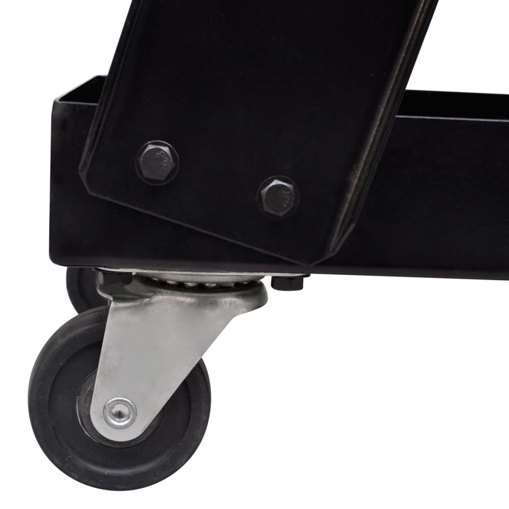 Chariot de soudage noir à 3 étagères