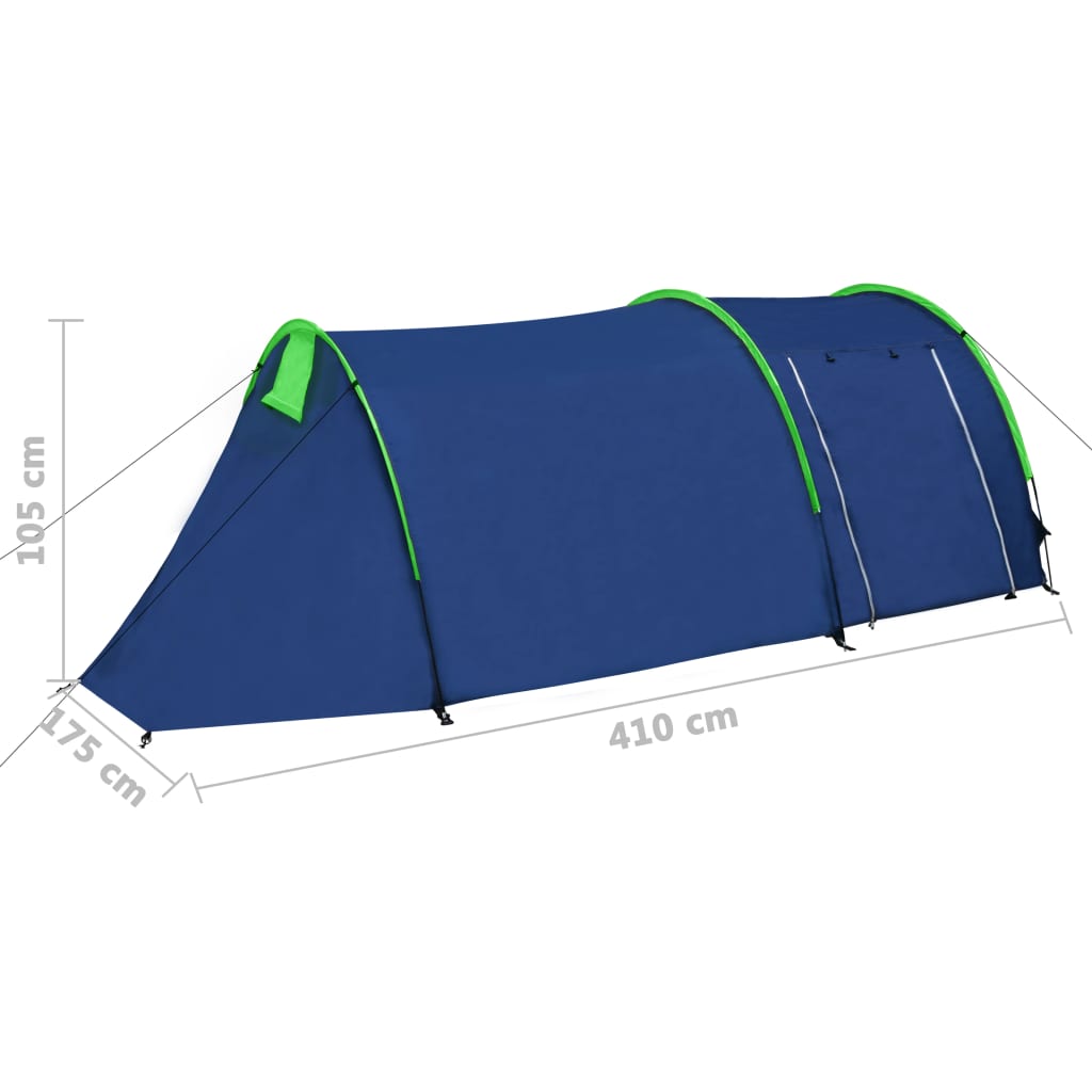 Campingzelt 4 Personen Marineblau/Grün