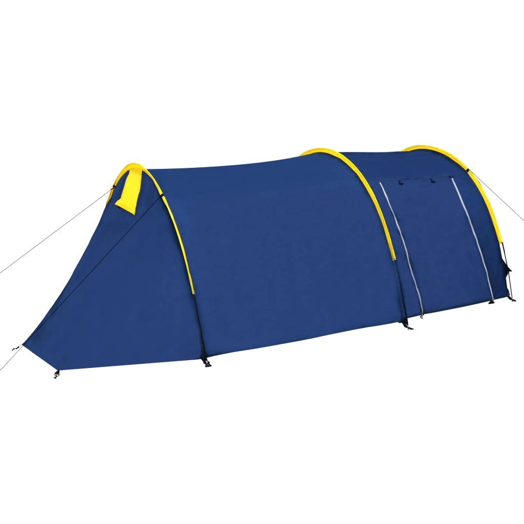 Campingzelt 4 Personen Marineblau/Gelb