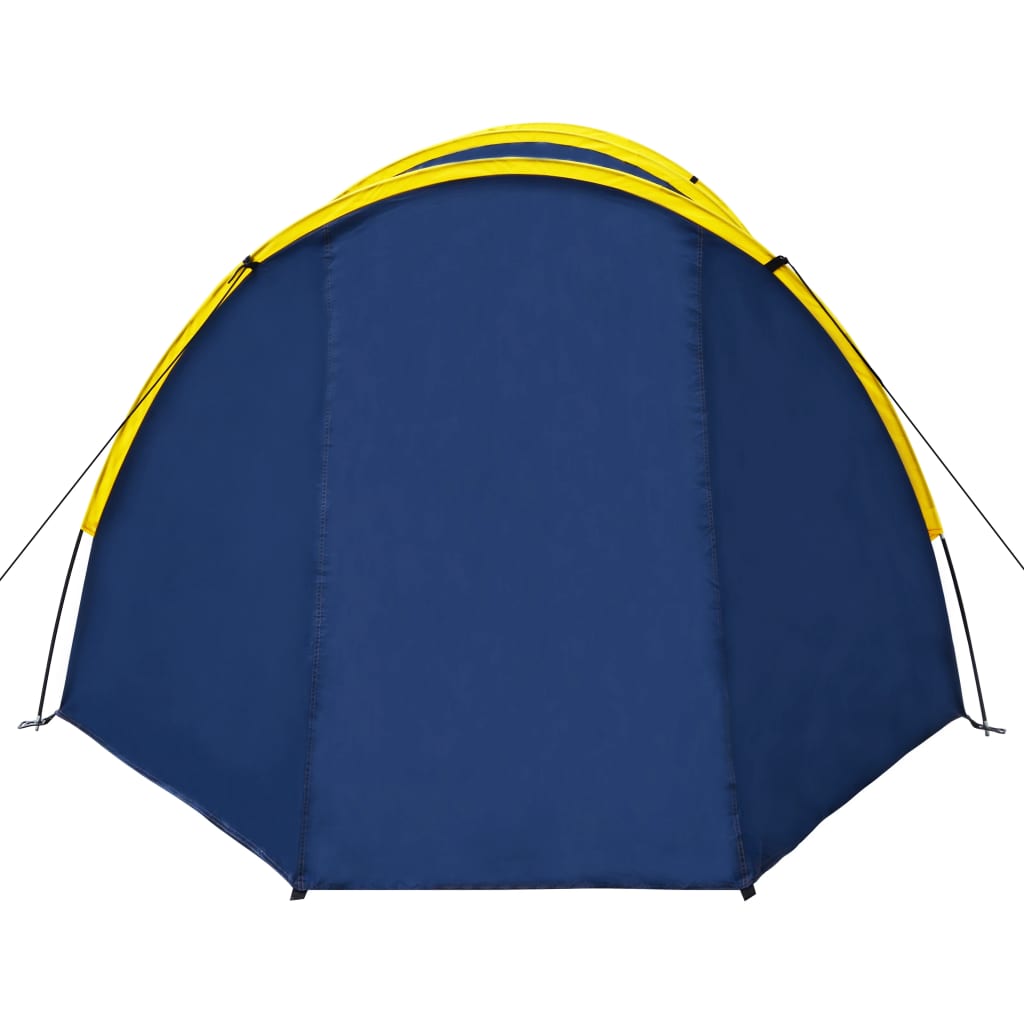 Campingzelt 4 Personen Marineblau/Gelb