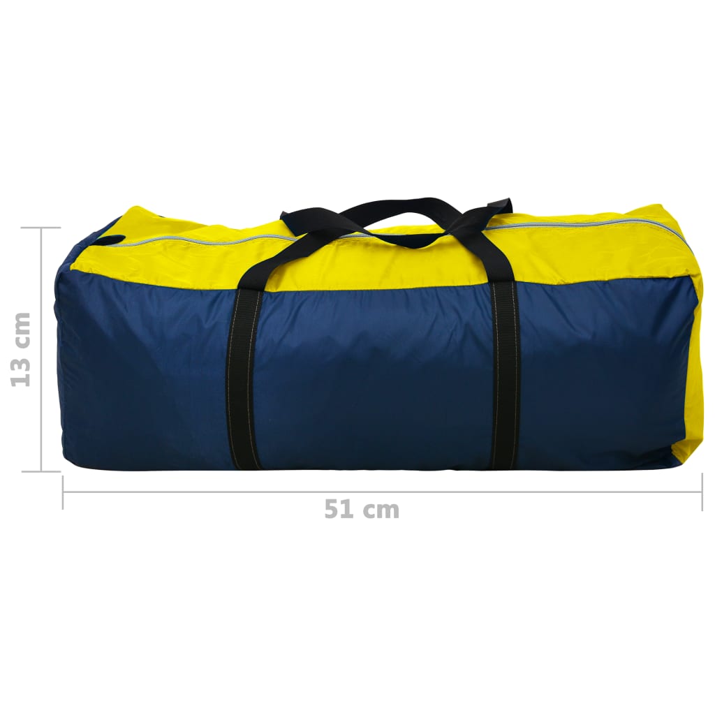 Campingzelt 4 Personen Marineblau/Gelb