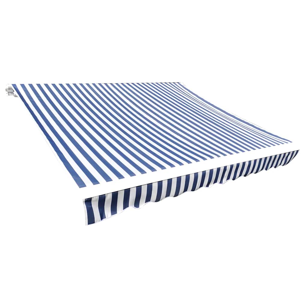 Ersatzstoff für Markise Blau und Weiß 400x300 cm Polyester