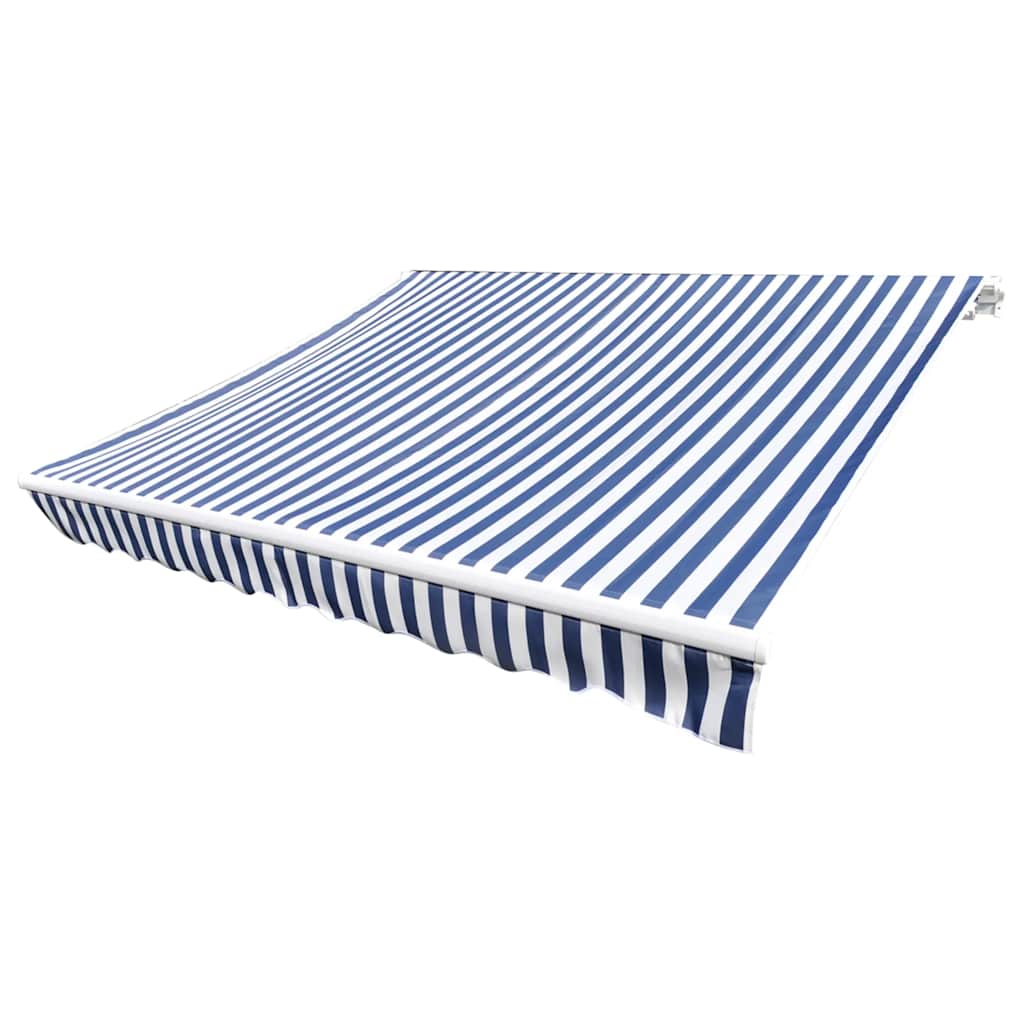 Ersatzstoff für Markise Blau und Weiß 400x300 cm Polyester