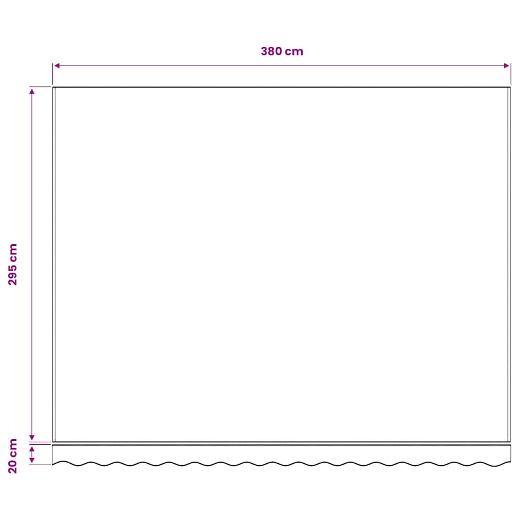 Ersatzstoff für Markise Blau und Weiß 400x300 cm Polyester