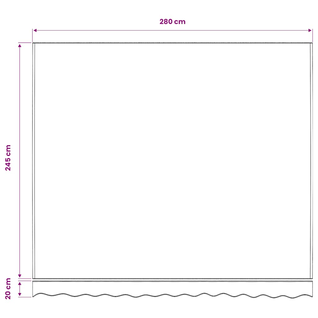 Ersatzstoff für Markise Creme 300x250 cm Polyester