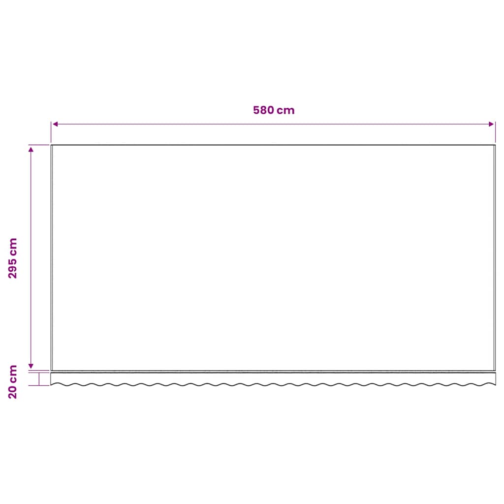 Ersatzstoff für Markise Creme 600x300 cm Polyester
