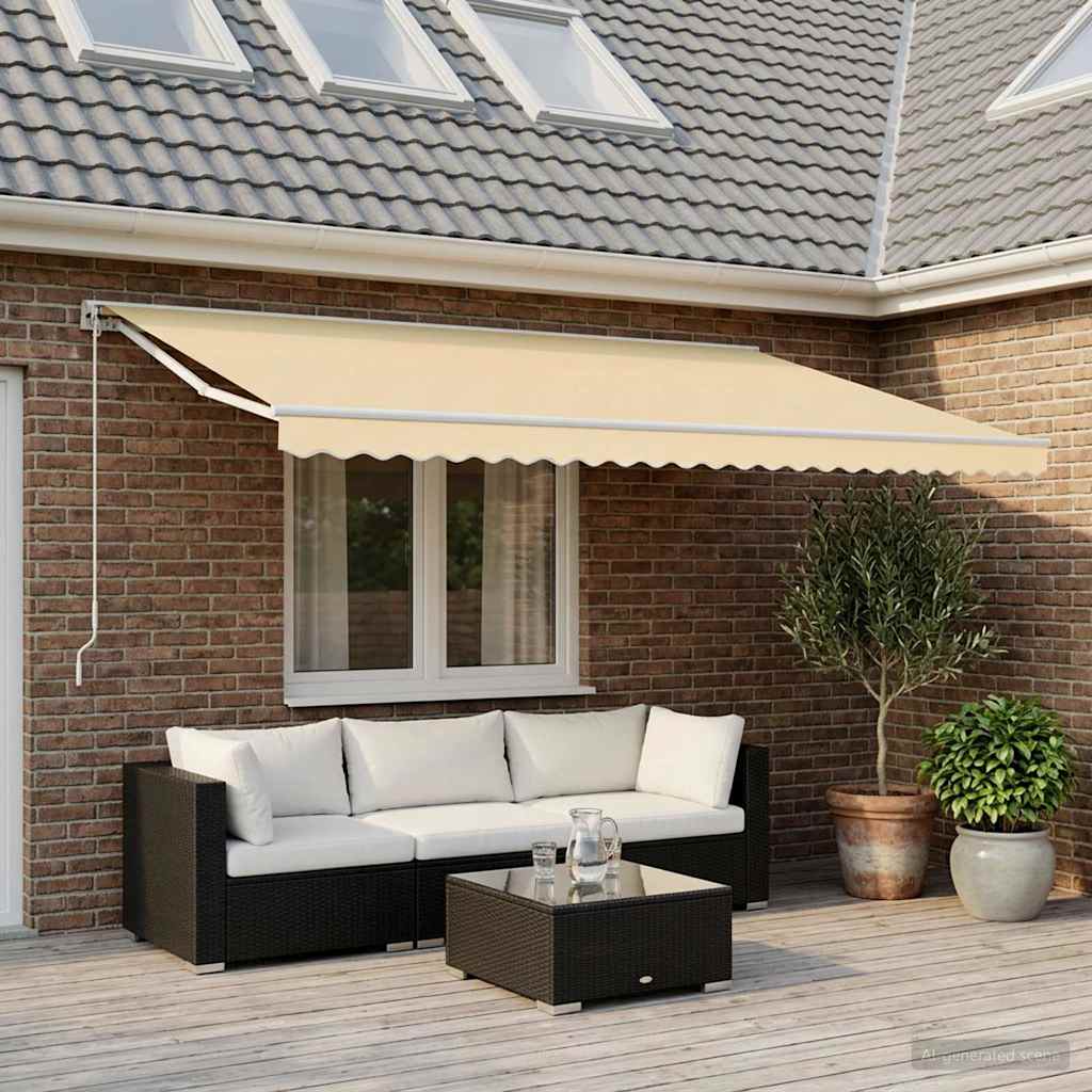 Ersatzstoff für Markise Creme 600x300 cm Polyester