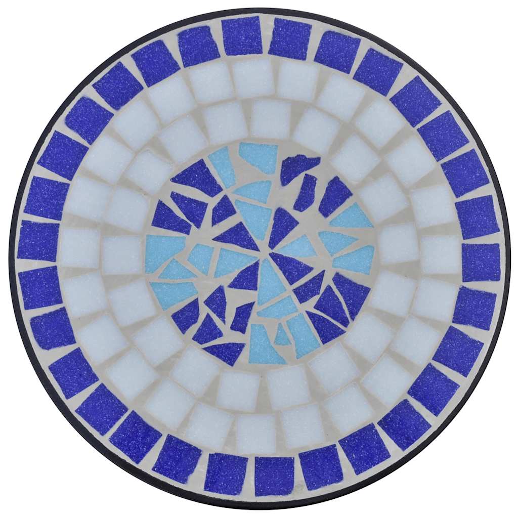 Beistelltisch Mosaik Blau und Weiß