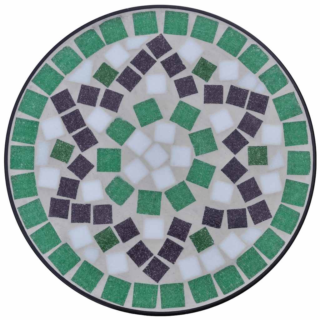 Beistelltisch Mosaik Grün und Weiß