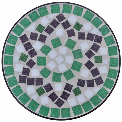 Beistelltisch Mosaik Grün und Weiß