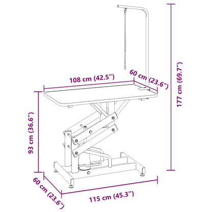 Hydraulischer Trimmtisch für Haustiere, Hunde, Katzen