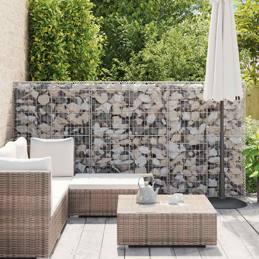 Steinkorb Gabione mit Deckeln Verzinkter Draht 150×100×30 cm