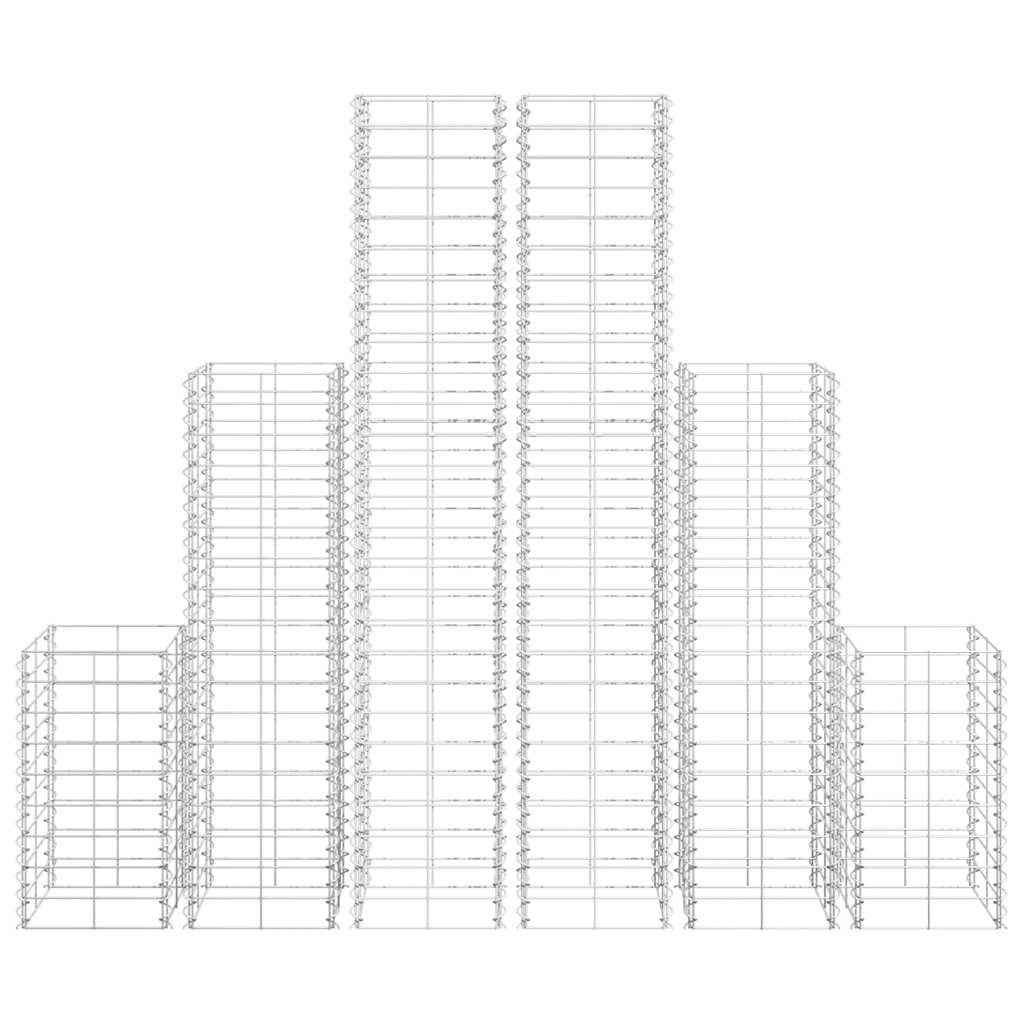 Gabionen-Set 6-tlg. Verzinkter Draht