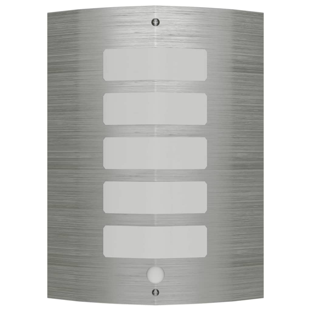 Stainless steel wall lamp with motion detector